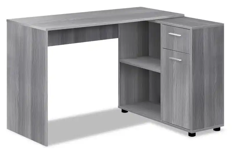 Zoey 46 L-Shaped Office Desk with Cubbies, Drawer & Cabinet