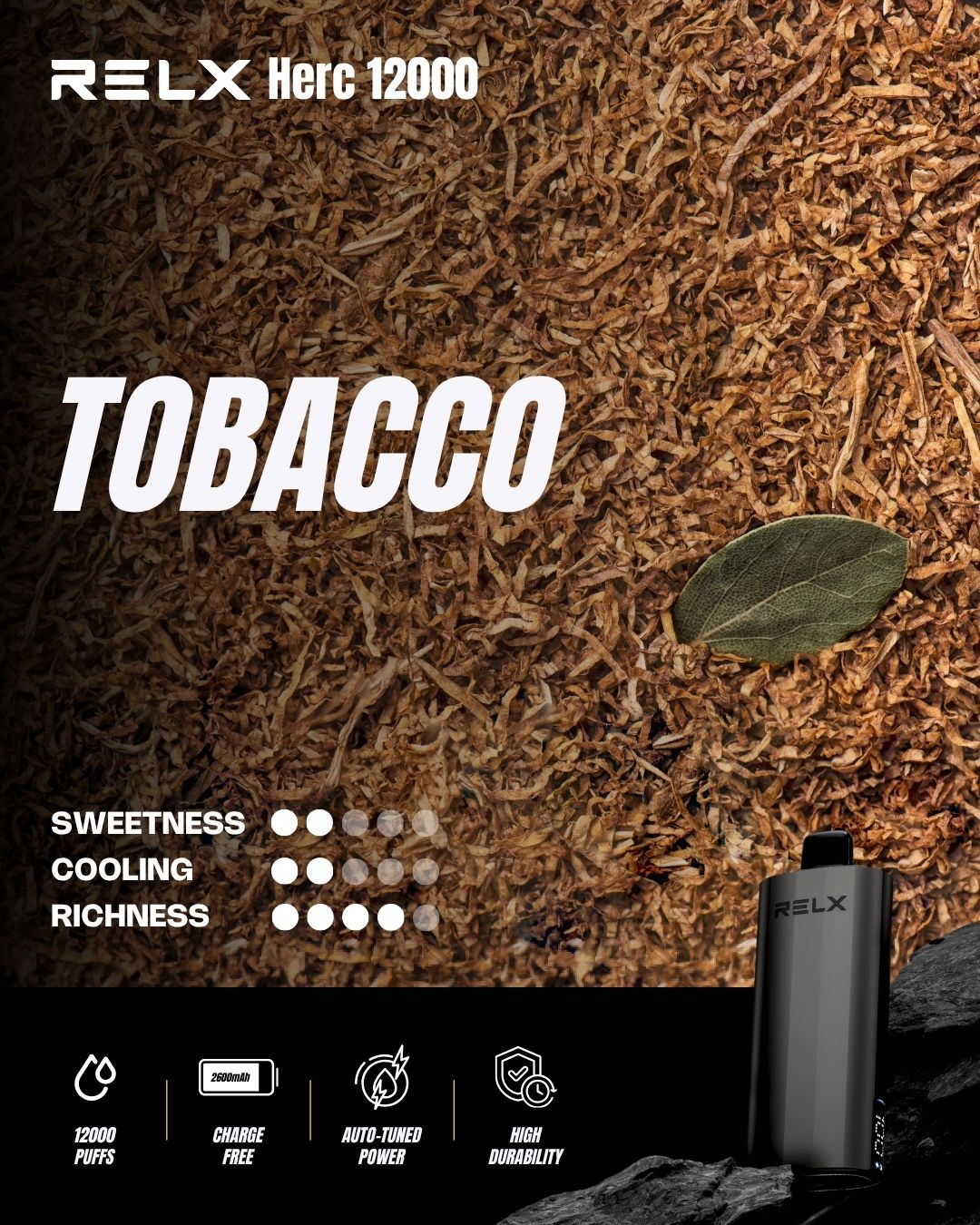 new Relx Herc 12000 Puffs 15 Flavors