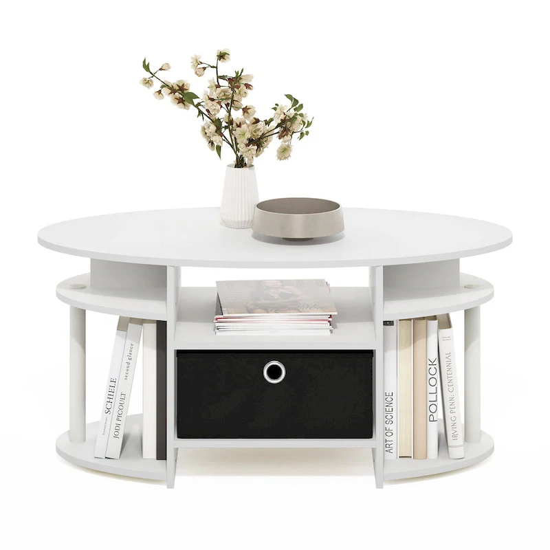 FURINNO JAYA Simple Design Oval Coffee Table