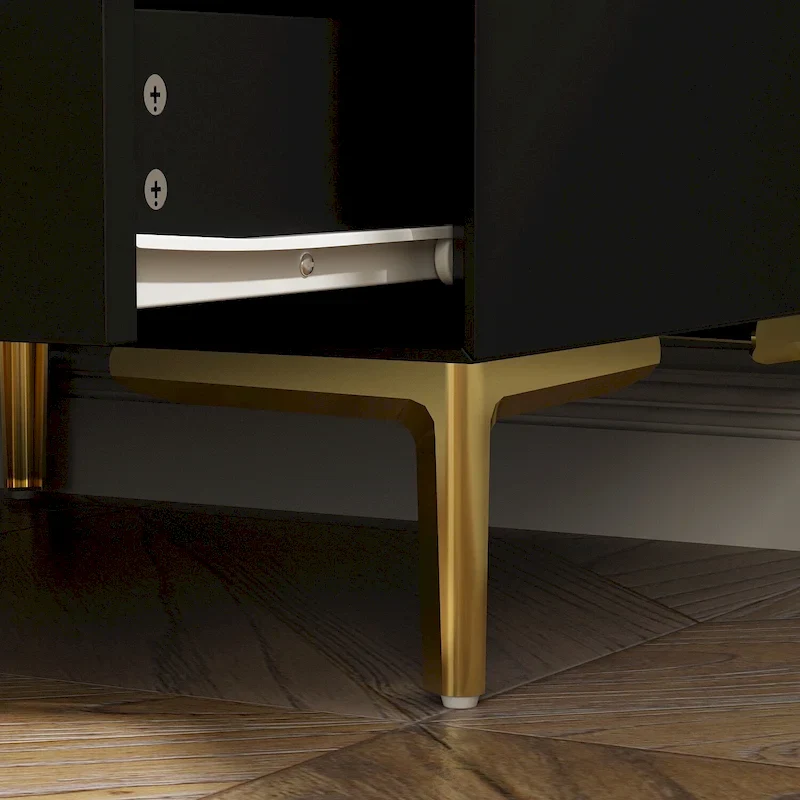 Natural Mid-Century Modern 3-Drawer Nightstand Bedside Table