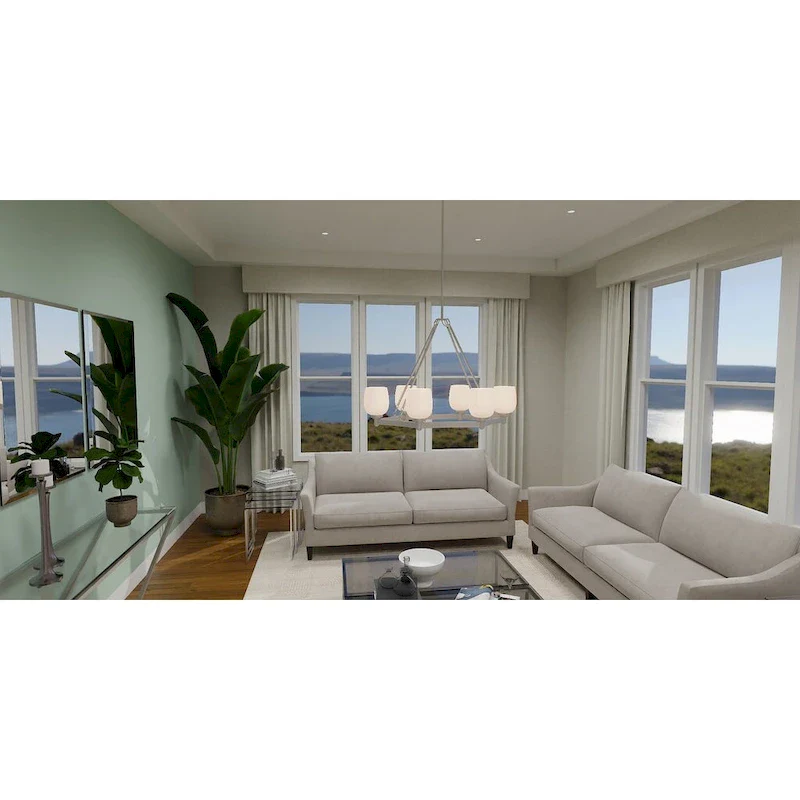 Penning 6-Light Brushed Nickel Island Light