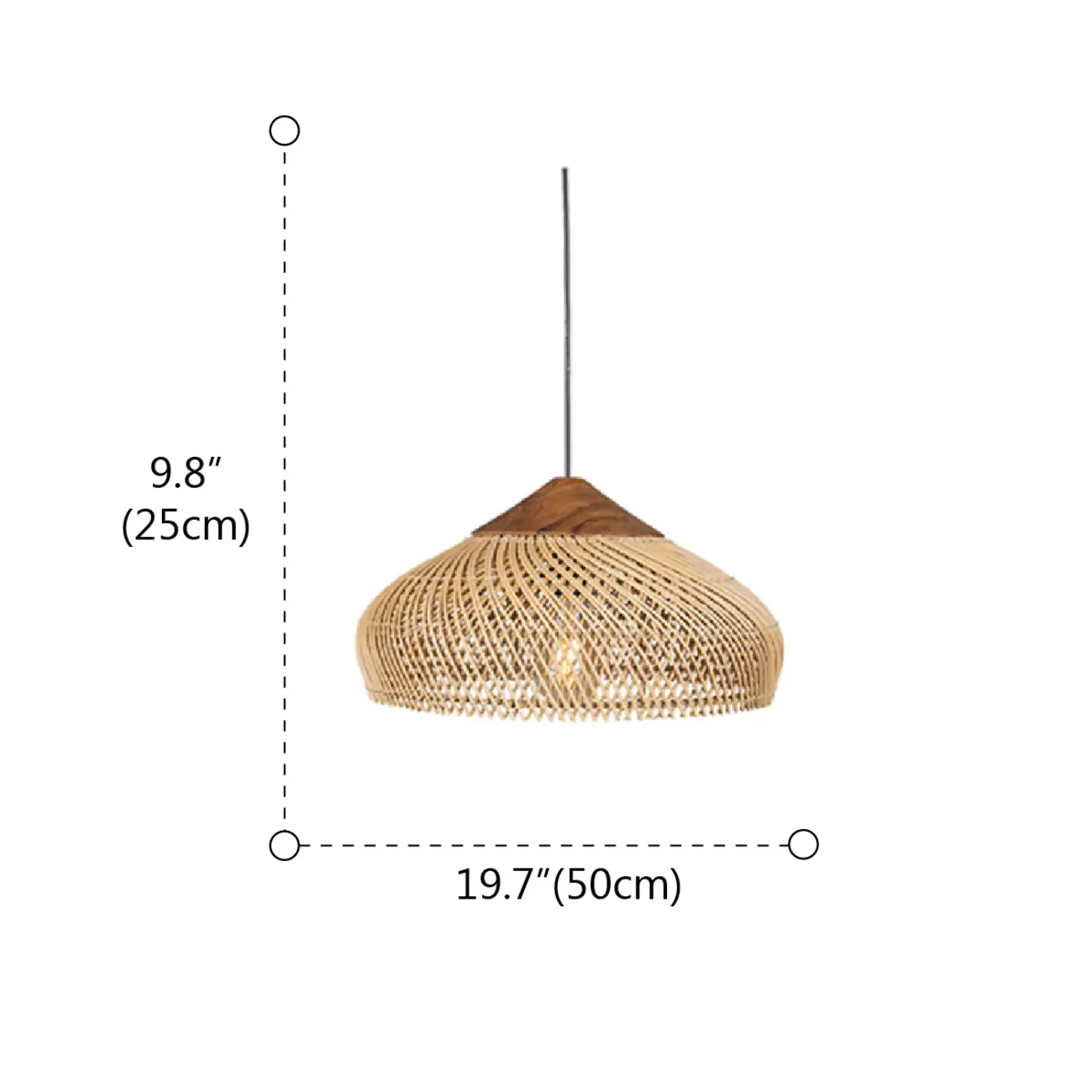 Wabi sabi style Rattan Bamboo Pendant Lights