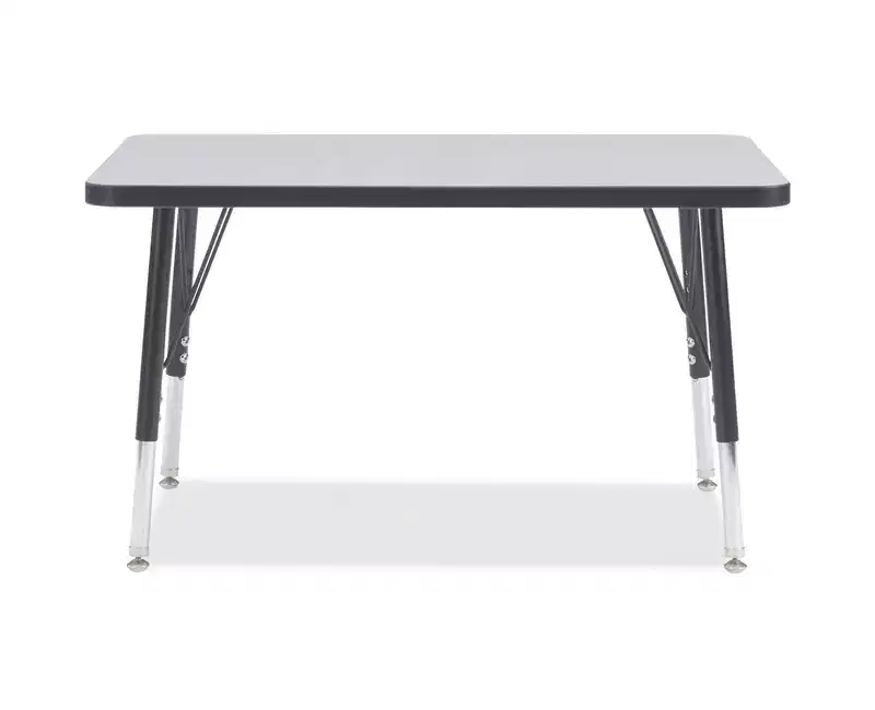 Jonti-Craft Berries Elementary Height Color Edge Rectangle Table (24 x 36) in Black