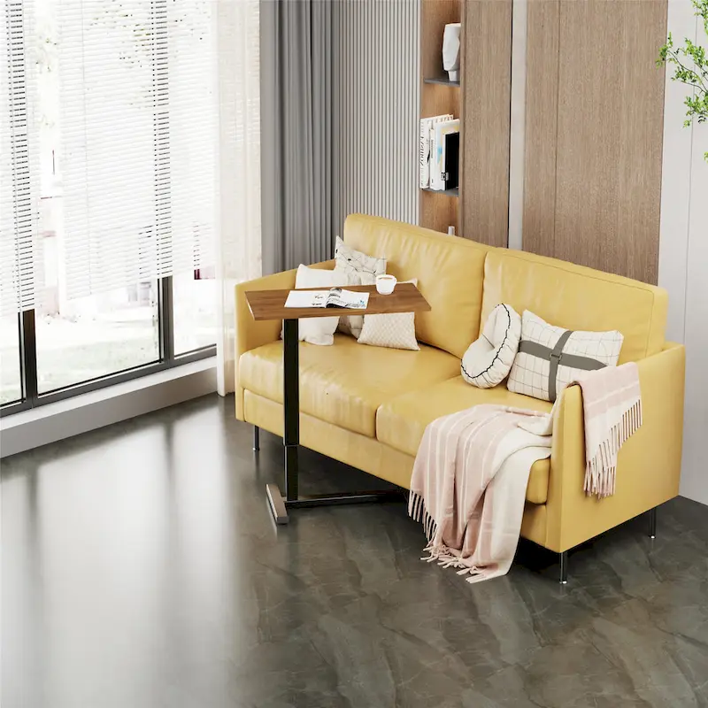 Rolling C Shape Laptop Adjustable Sofa Side Table Bedside Nightstand