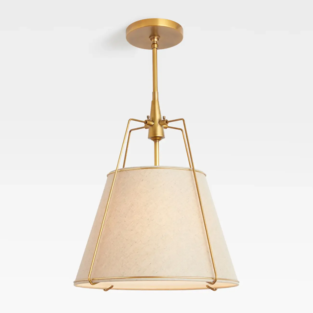 Modern White Fabric Metal Pendant Light for Dining