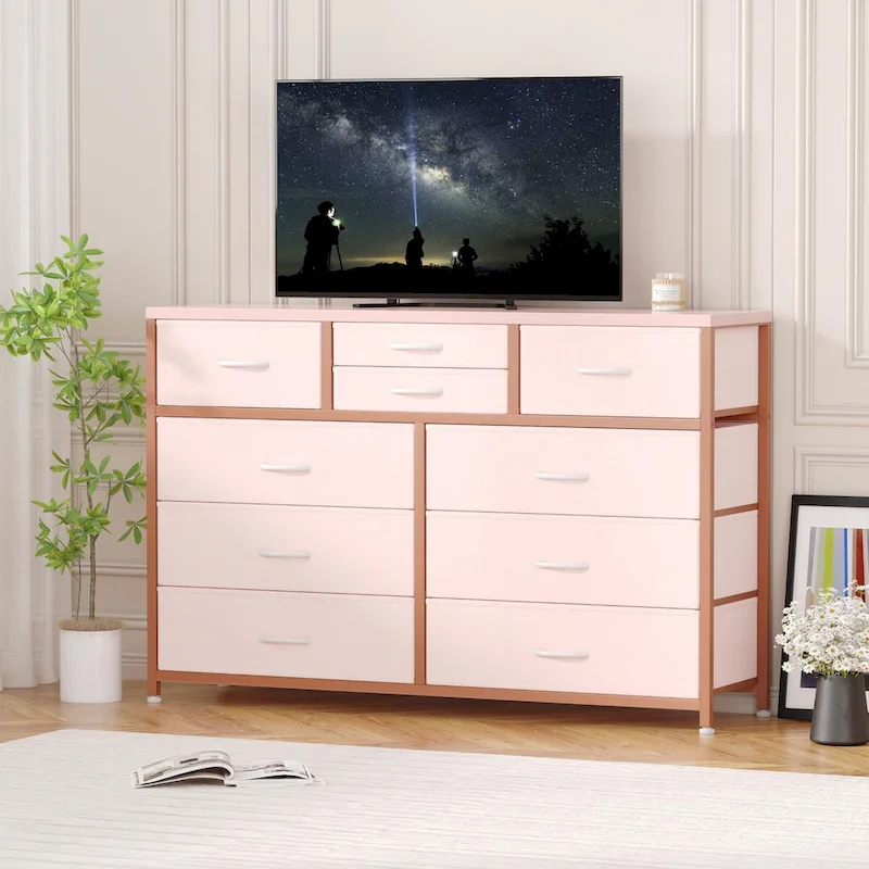 10 Drawer Dresser TV Stand - 55 inches