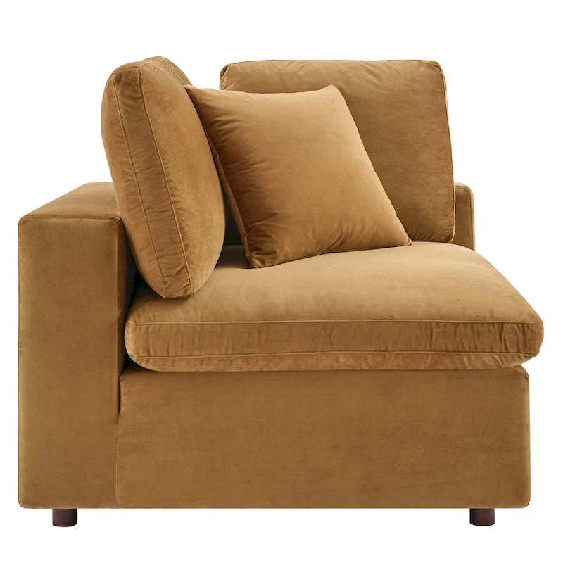 Overstuffed Performance Velvet 4-Seater Sofa