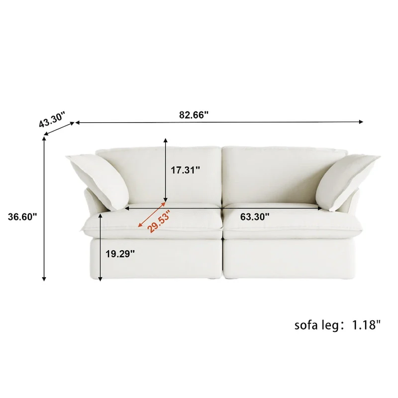 82.66 Upholstered Loveseat sofas sectional counch