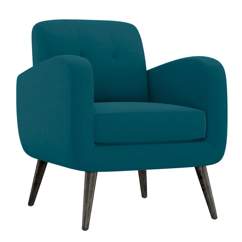 Peacock Blue Mid-Century Arm Chair