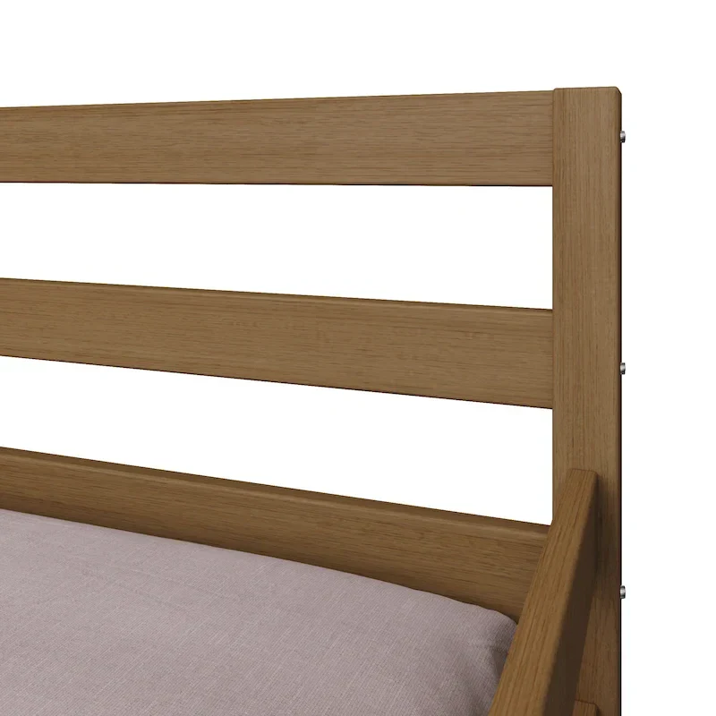 White/Walnut/Black/Light Oak/Antique Grey Railing-Style Twin Daybed with Trundle
