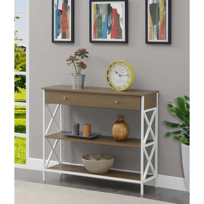 Convenience Concepts Tucson 1 Drawer Console Table with Shelves
