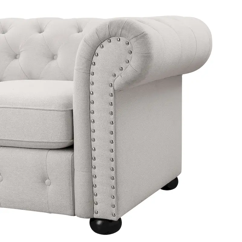 Tufted Chesterfield Loveseat Sofa