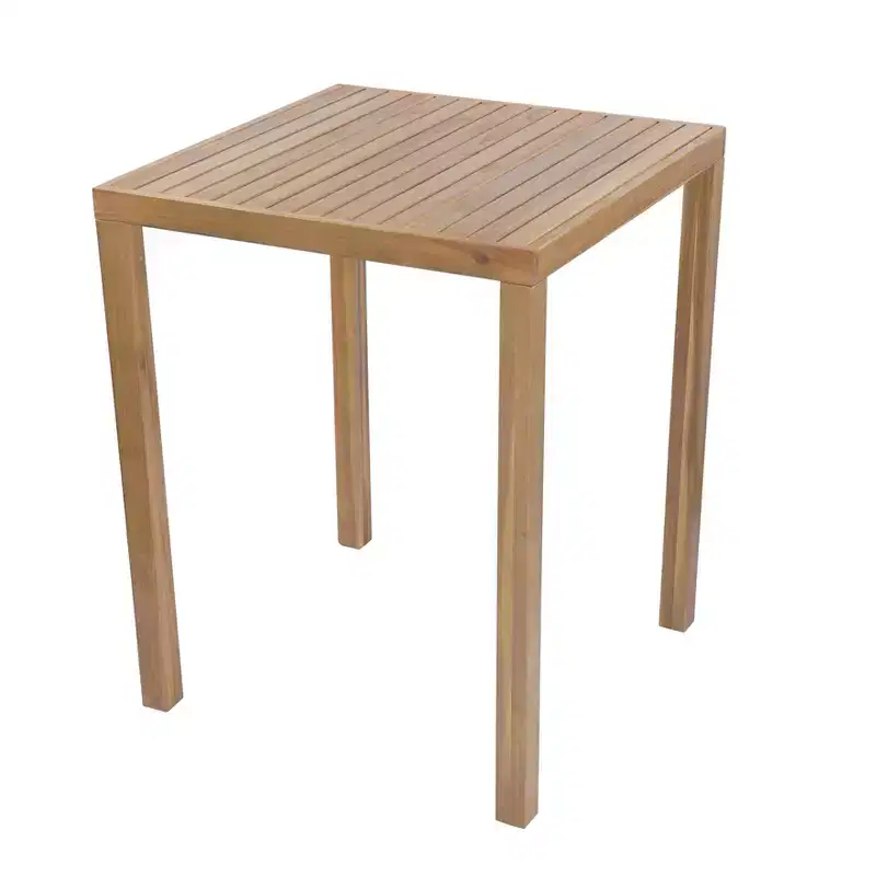 Christopher Knight Home Goleta Outdoor 39.5 Tall Acacia Wood Bar Height Table with Slatted Top