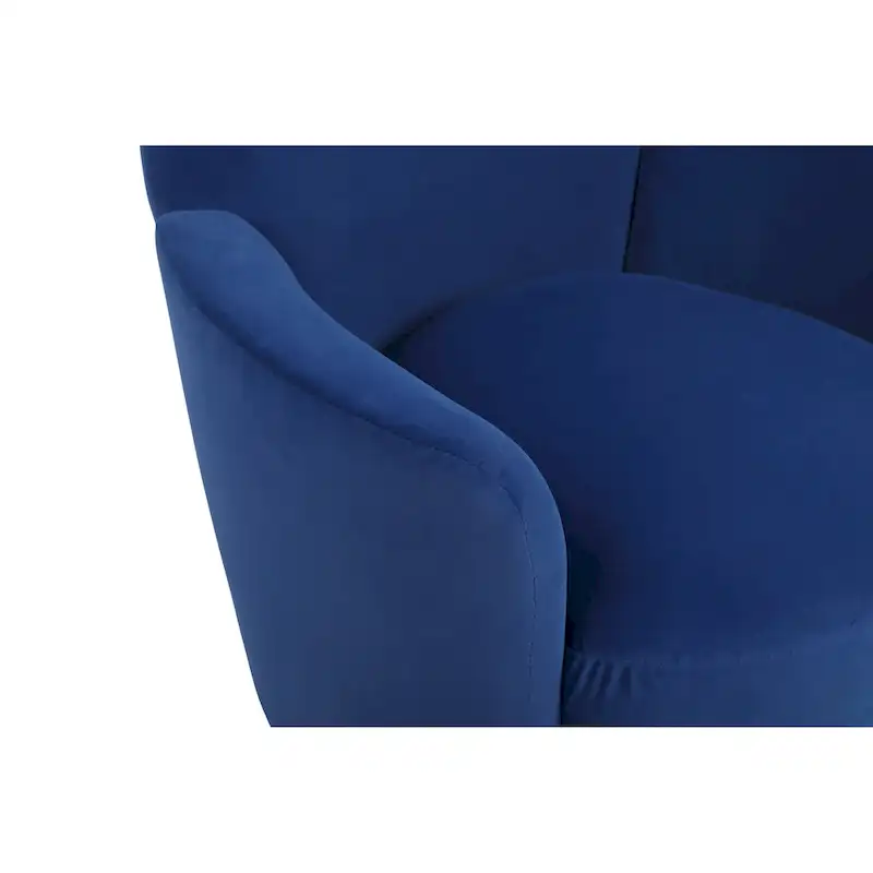 Velvet Soft Fabric Swivel Barrel Chair - 28.3 x 29.3 x 32.7
