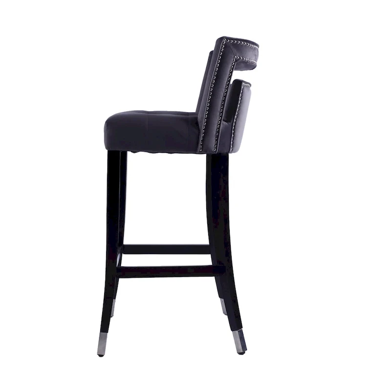 Suede Velvet Barstool with nailheads Dining Room Chair