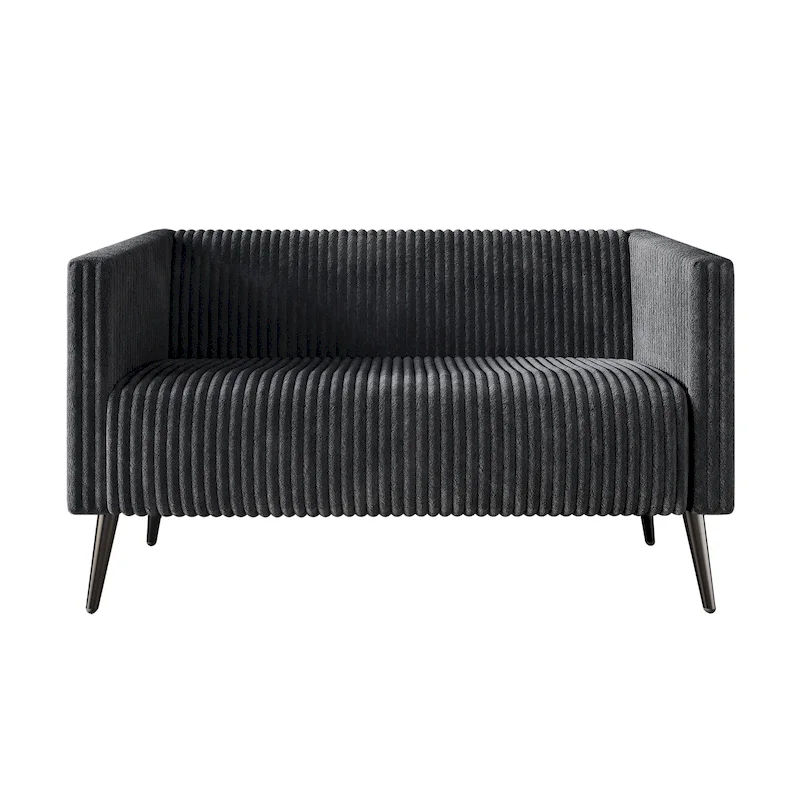 Corduroy Modern and Glamorous Velvet Upholstered Loveseat