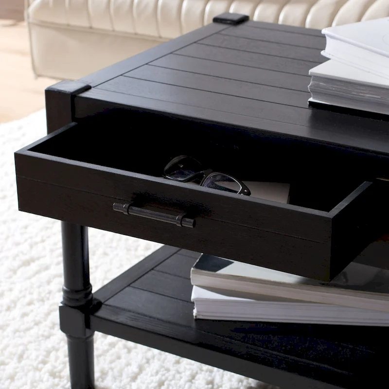 SAFAVIEH Alene 2-Drawer Bottom Shelf Coffee Table - 37.8 W x 19 L x 19 H - 38Wx19Dx19H