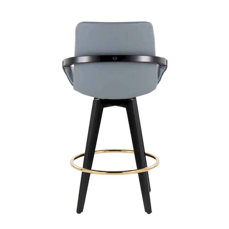 Carson Carrington Pugo Fixed-Height Counter Stool with Black Wood Base (Set of 2)