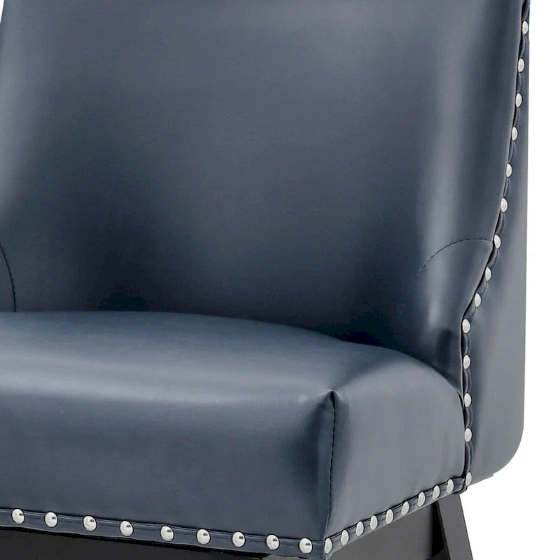 LUE BONA 26 in. Counter Height Upholstered Wood Frame Swivel Bar Stool with Farbic Seat Set of 4 - 19.6D x 19.6W x 37H