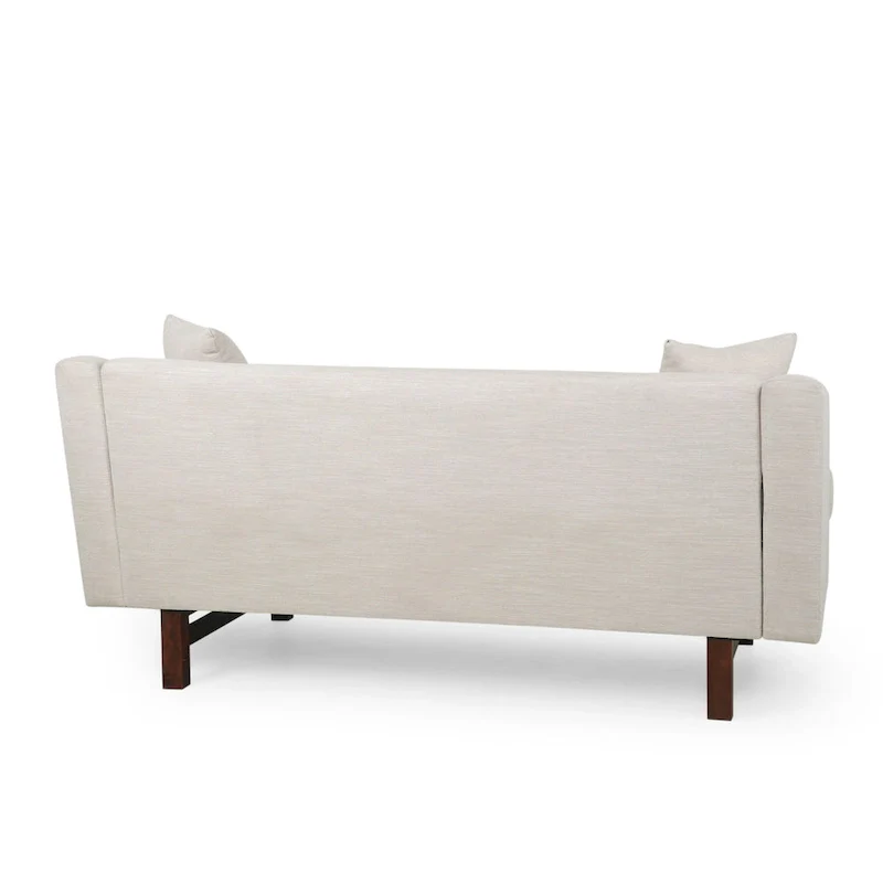 3-Seater Upholstered Sofa Mid-Century Modern Design Birch Wood Legs 73.5