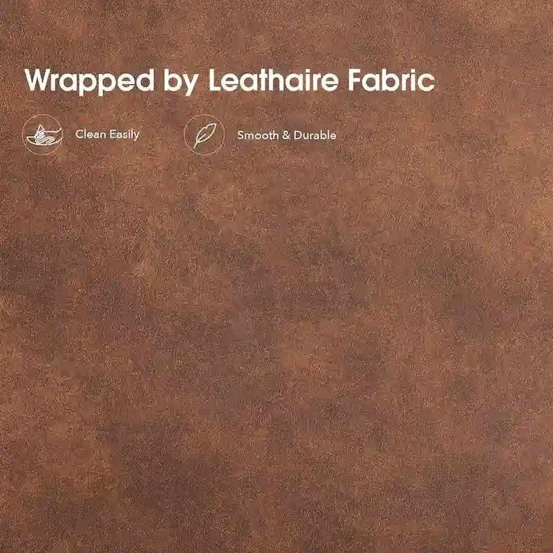 Leathaire Fabric Accent Chair with Ottoman