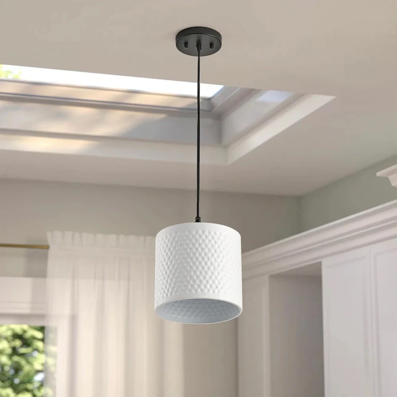 8-Lights Farmhouse Style Dimmable Glass Adjustable Kitchen Island Lights - 40 D10.2 W72 H(Adjustable)