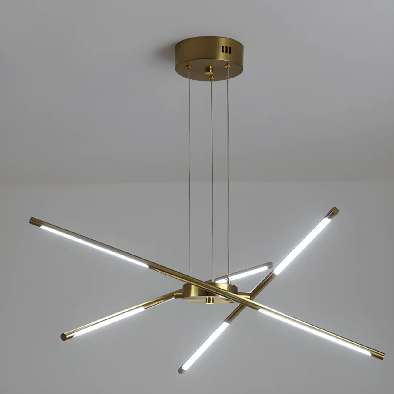 Modern LED Linear Chandelier with Adjustable Height