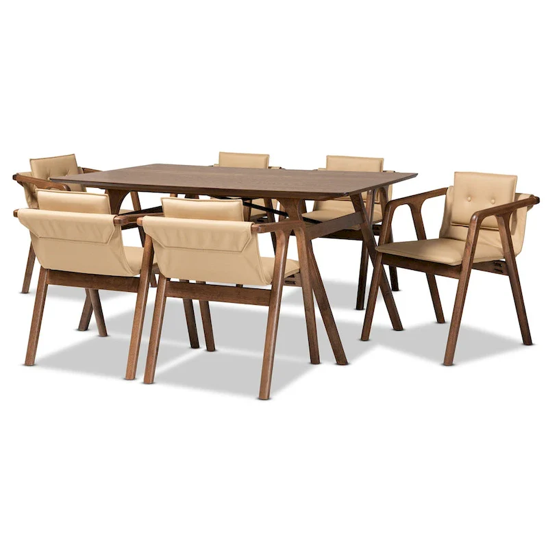 Mid-Century Modern 7-Piece Dining Set