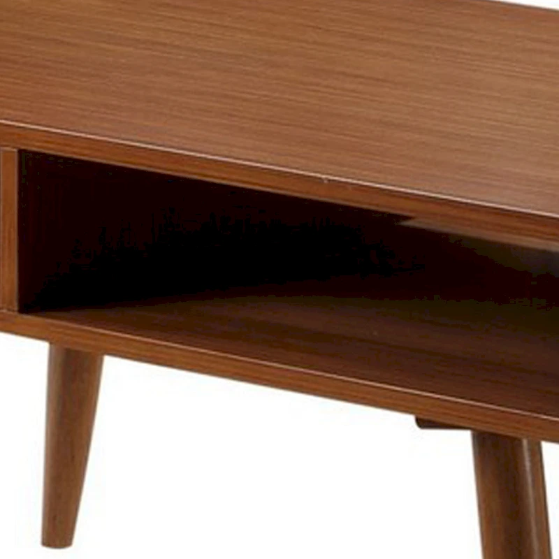 3 Piece Mid Century Wooden Occasional Table Set, Brown