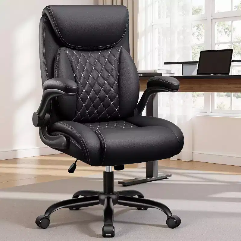 BALHAM TRADE-Ergonomic Office Chair with Lumbar Support Adjustable Armrests Wheels for Back Pain Relief
