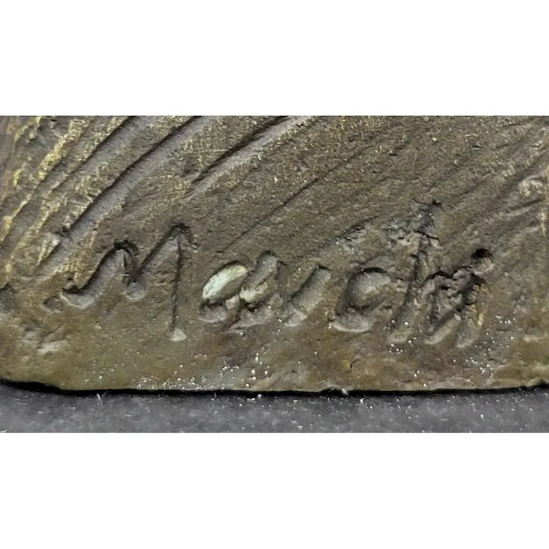 Dali Face Mask Floating Head Bronze Statue Sculpture Surreal Art 15 Inches X 12 Inches