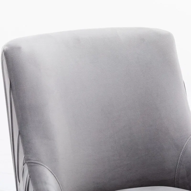 Mid Century Velvet Accent Dining Chair Set of 2 with Rear Handle