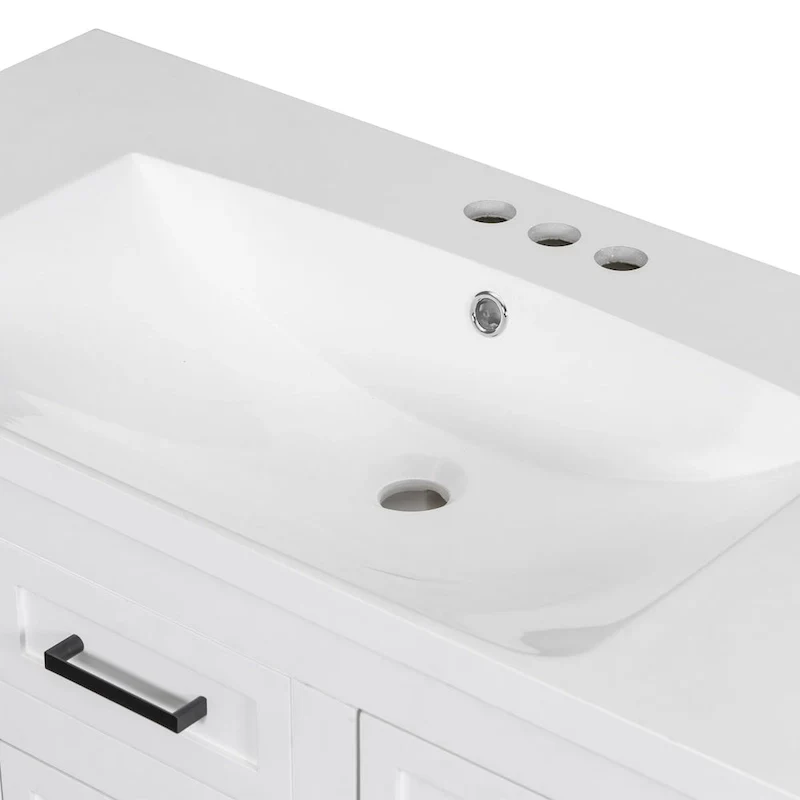 Bathroom Vanity Cabinet with Resin Integrated Sink