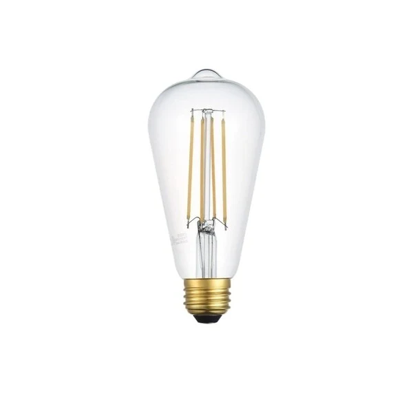LED 3000K filament 6 watts 600 lumens ST18 light bulb - Clear - N/A