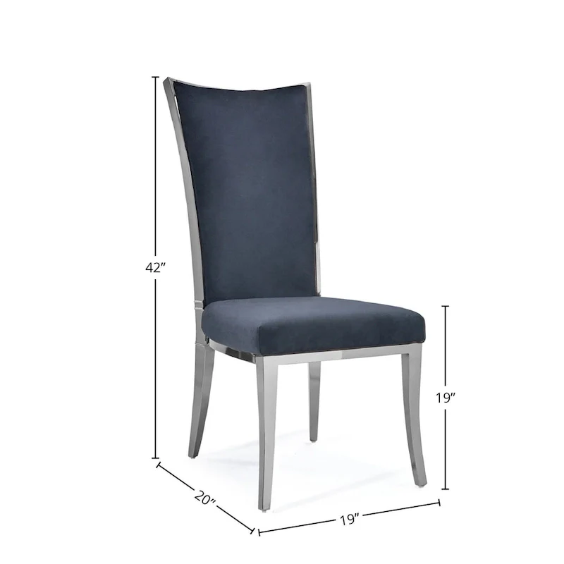 Silver Stainless Steel Dining Chair
