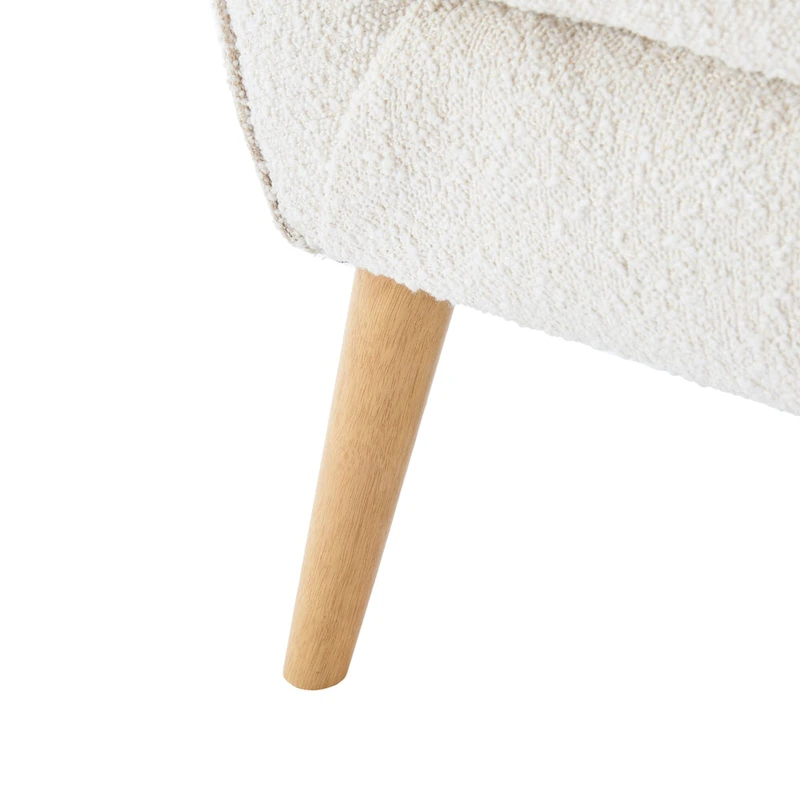 Almond Boucle Tufted Back Accent Chair by Christopher Knight Home