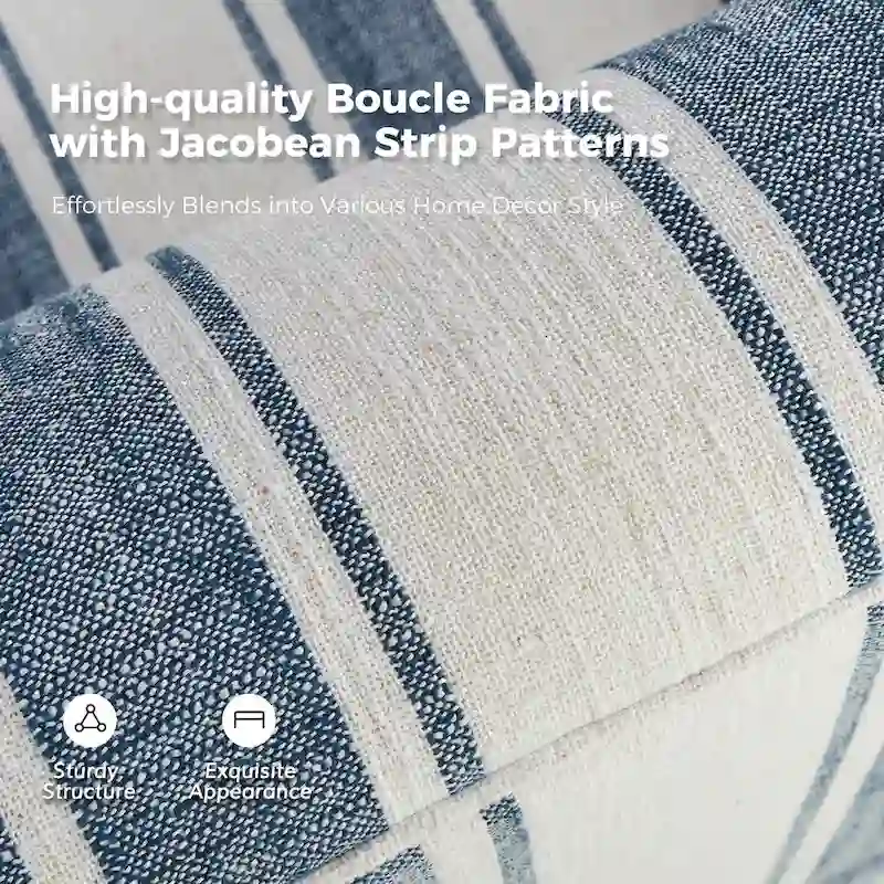 Pancy Traditional Swivel Armchair with Jacobean Strip Pattern by HOLALA HOME