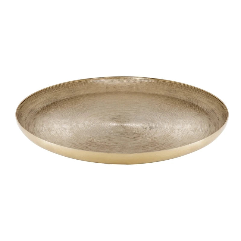 Kate and Laurel Stovring Round Metal Tray - 16  Diameter