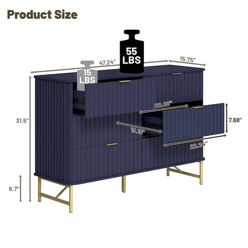 Clihome Modern MDF 6 - Drawer Accent Chest