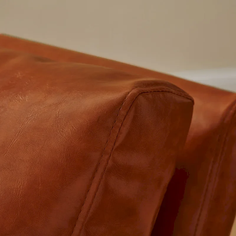 Art Leon Modern PU Leather Upholstered Arm Chair with Steel Frame