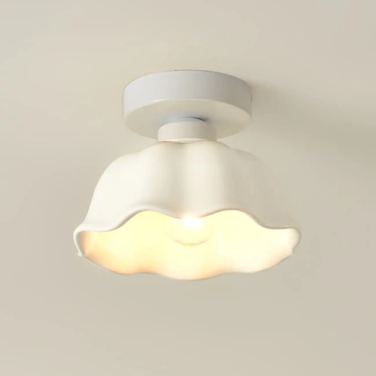 Modern Hallway Metal Rhombus Semi Flush Ceiling Light