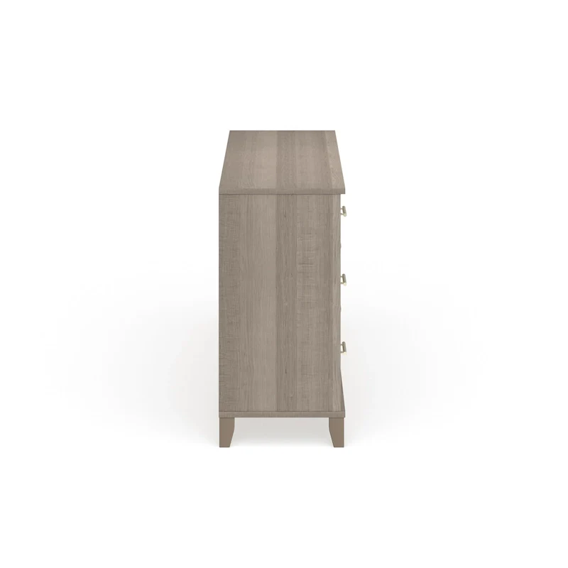 Transitional Grain-textured Grey Dresser