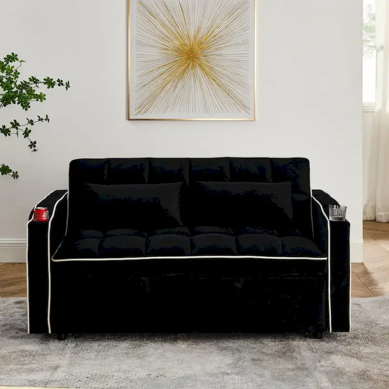 55.51 inch versatile foldable sofa bed in 3 lengths