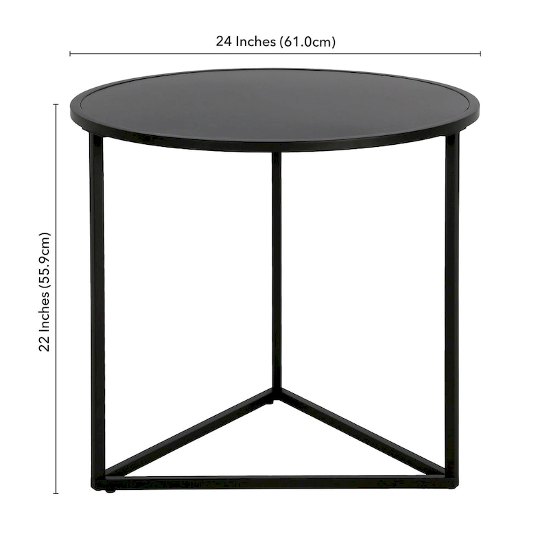 Jenson 24 Wide Round Side Table - 24 Wide