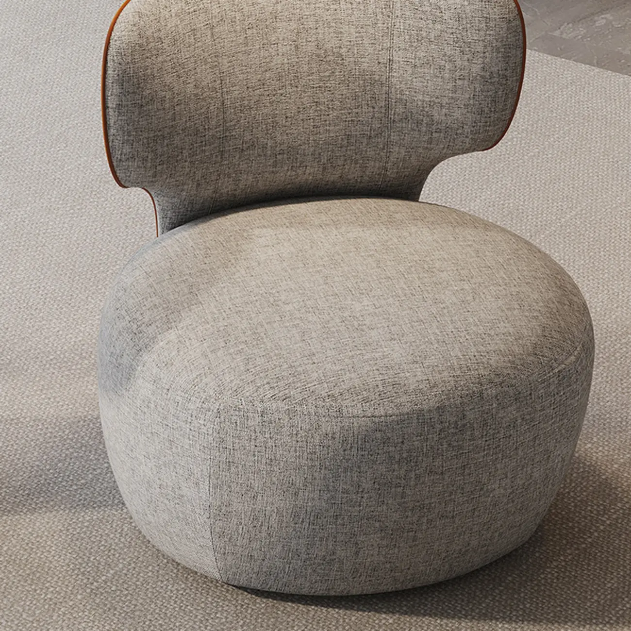 Glam Fabric Swivel Accent Chair with Scratch Resistant