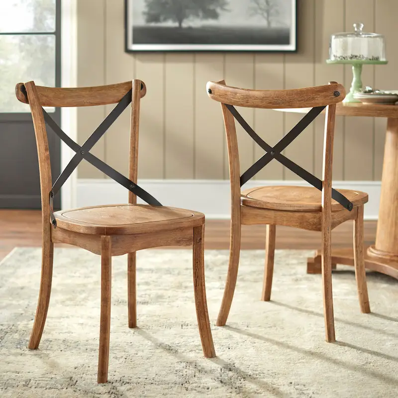 Simple Living Constance X-Back Dining Chairs (Set of 2)