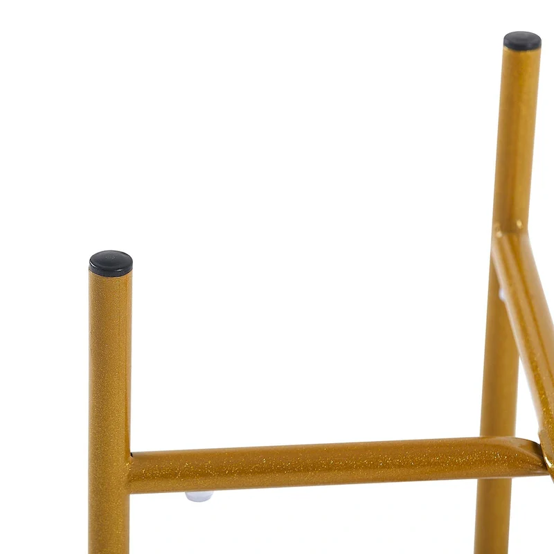 2-layer Round End Table/Coffee Table with Marble Tabletop