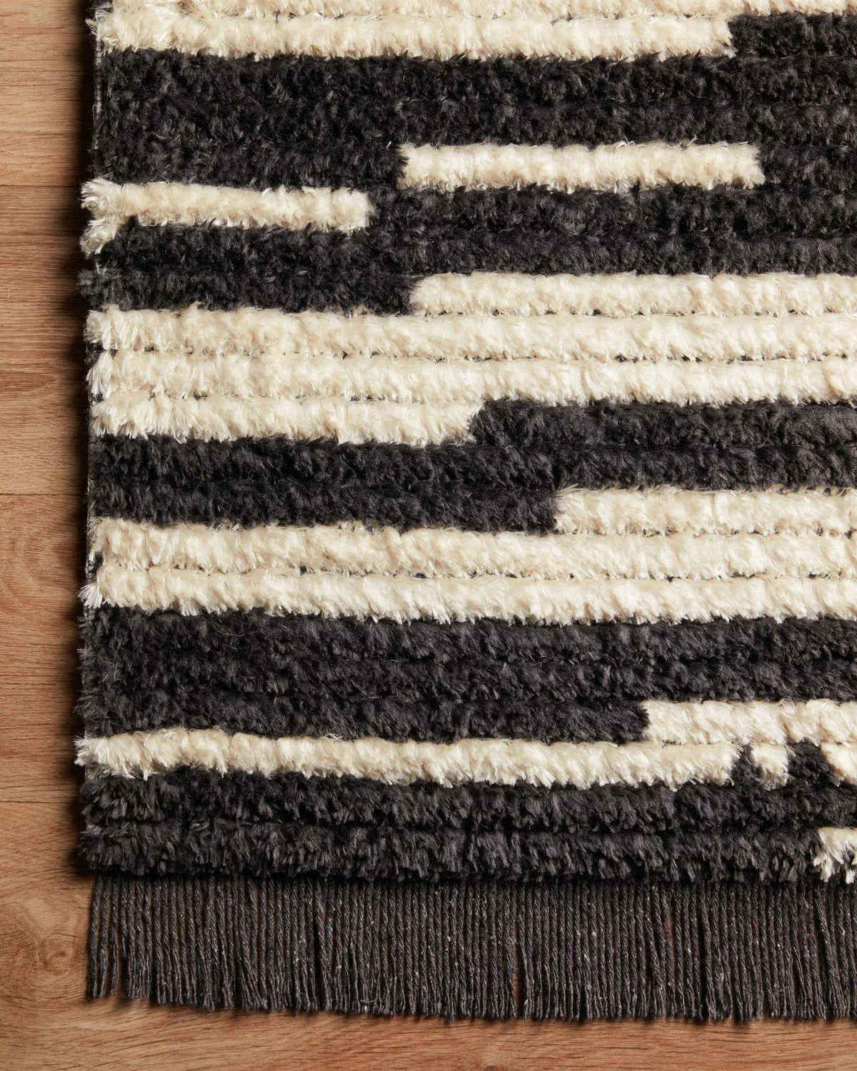 Alice Rug Cream/Charcoal Stripe