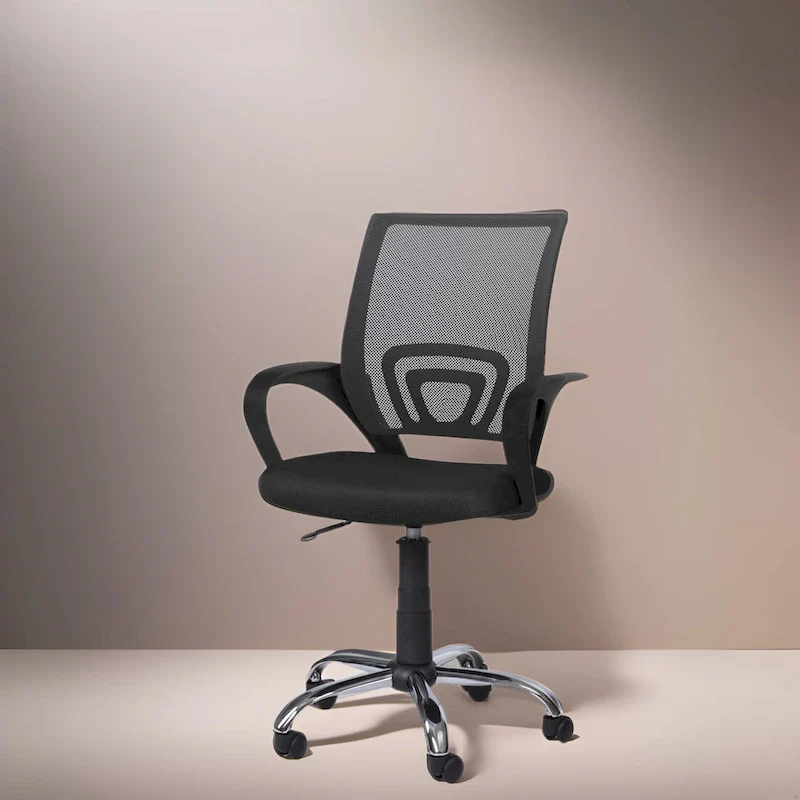 Black / White / Grey / Blue / Brown Mid-Back Mesh Swivel Chair, Set of 4