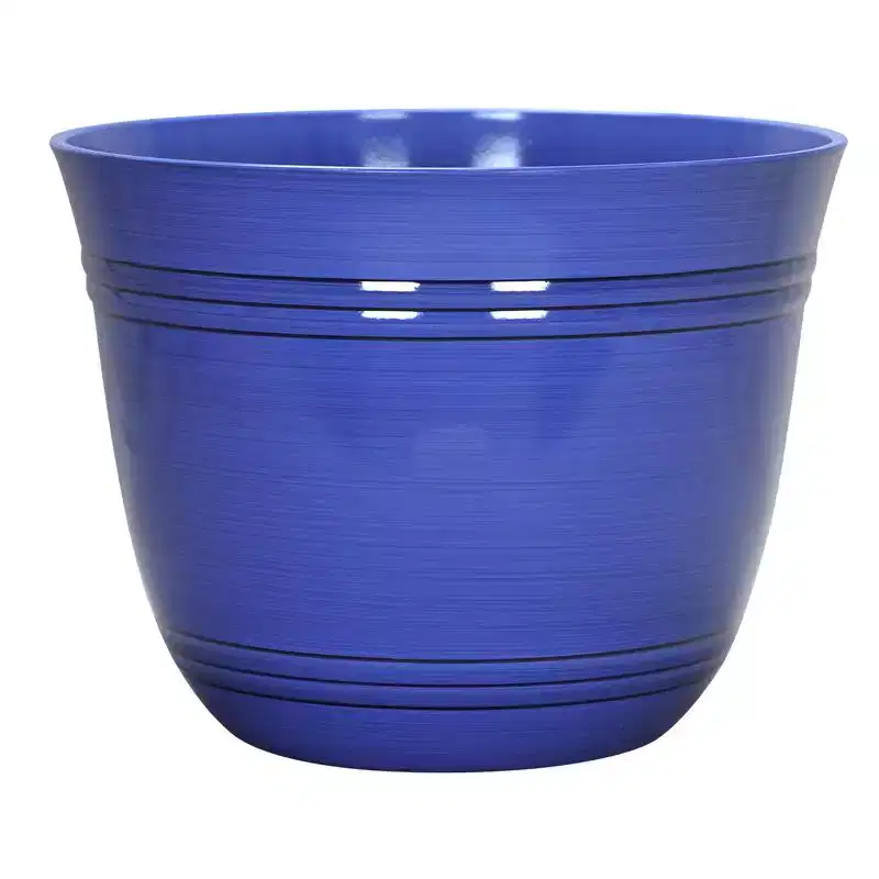L&G Solutions 11 inch H X 14.5 inch D Polyresin Galileo Planter Cobalt
